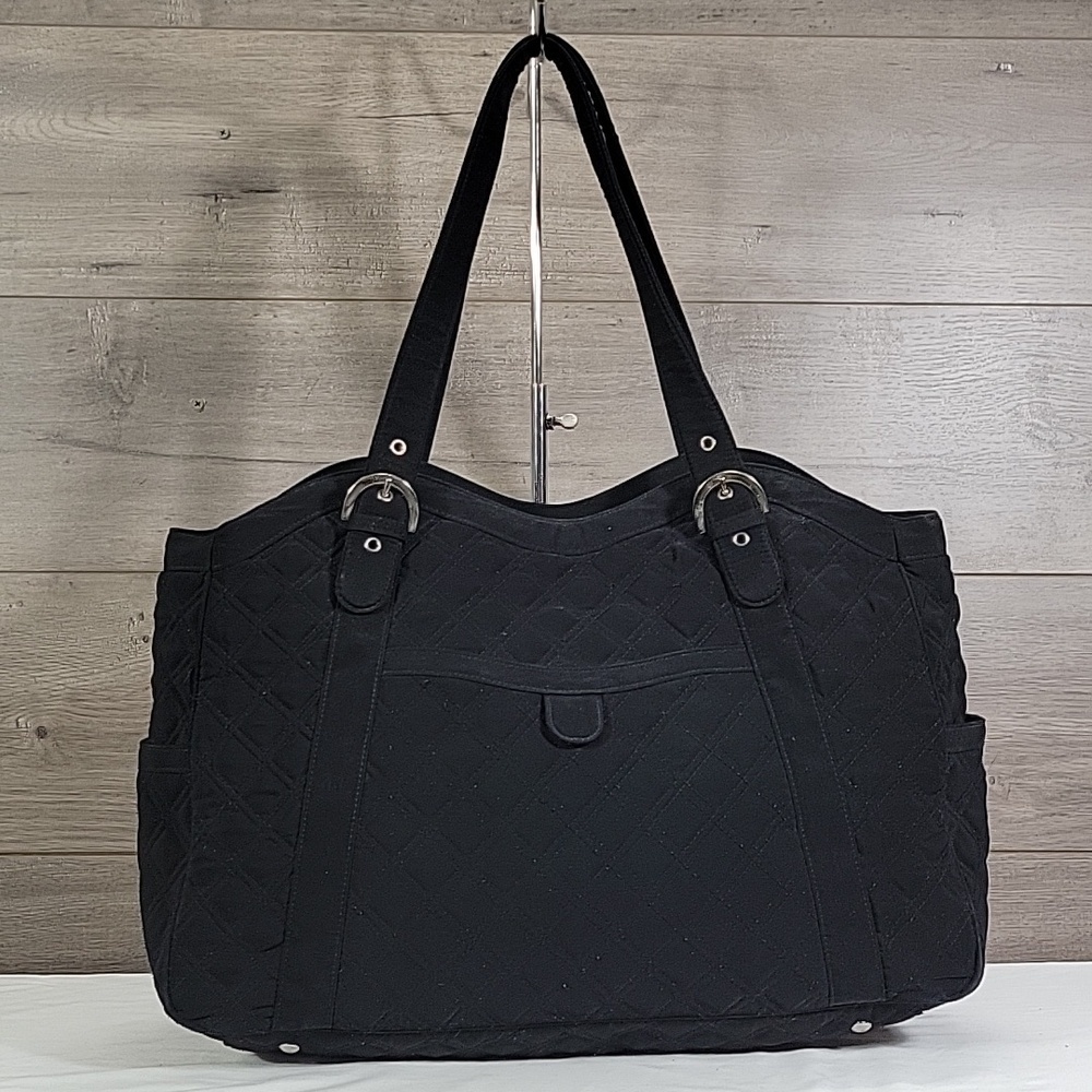 Vera Bradley Black Quilted Tote Bag - Women's Everyday Carry